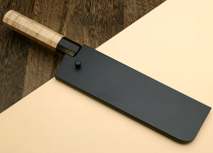 Yoshihiro Nashiji High Carbon White Steel #2 Nakiri Japanese Vegetable Knife with Camphor Handle