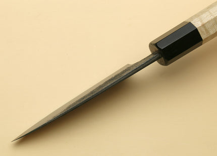 Yoshihiro Nashiji High Carbon White Steel #2 Paring Japanese Peeling Knife 3.5" (90mm) with Camphor Handle