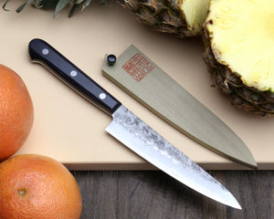 Yoshihiro Stainless Clad Nashiji Ginsan High Carbon Stain Resistant Steel Petty Utility Knife