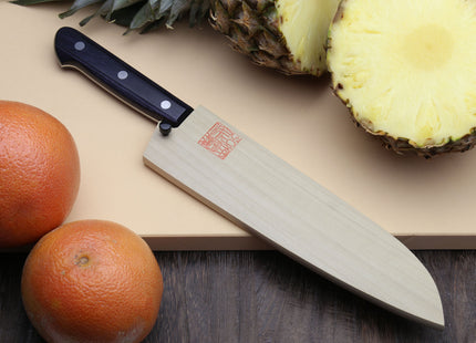 Yoshihiro Stainless Clad Nashiji Ginsan High Carbon Stain Resistant Steel Santoku Multipurpose Knife