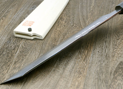 Yoshihiro Suminagashi Aoko Blue Steel #1 Kiritsuke Multipurpose Japanese Chef Knife Ebony wood Handle