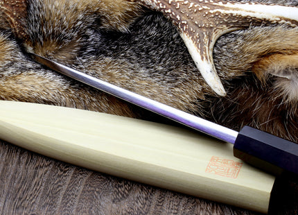 Yoshihiro Suminagashi Blue Steel #1 Deba fish fillet Chef knife, Ebony Handle