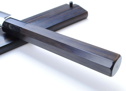 Yoshihiro Suminagashi Blue Steel #1 Sakimaru Takobiki Sushi Sashimi Slicing Japanese Chef Knife Ebony wood Handle
