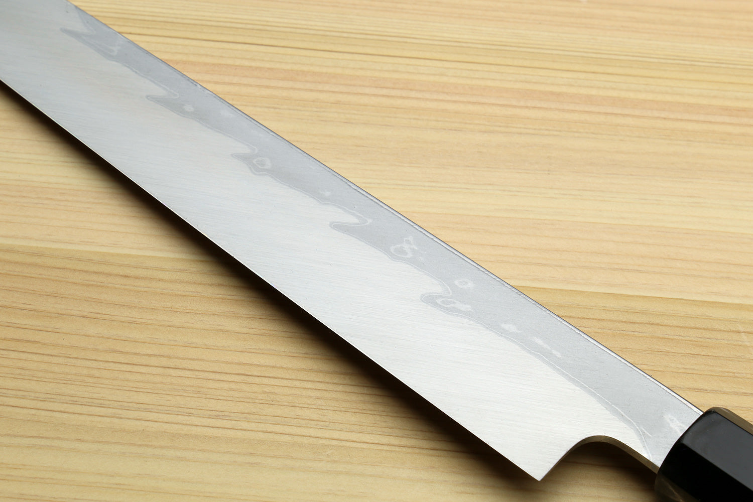 Yoshihiro Suminagashi Blue Steel #1 Yanagi Sushi Sashimi Japanese Knife Ebony Handle