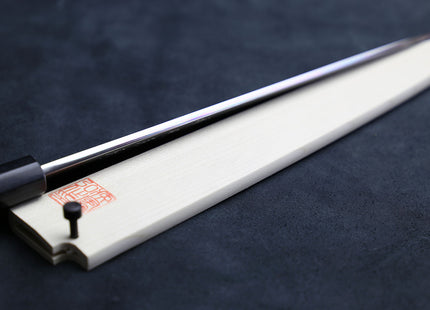 Yoshihiro Suminagashi Blue Steel #1 Yanagi Sushi Sashimi Japanese Knife Ebony Handle