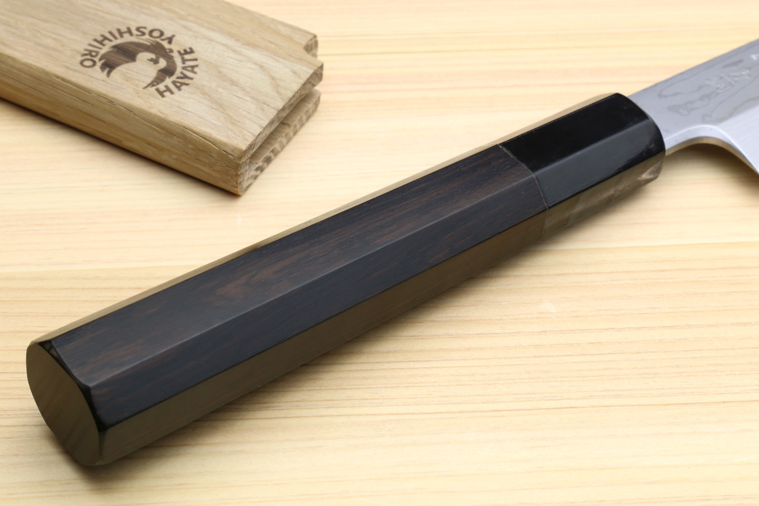 Yoshihiro Suminagashi Blue Steel #1 Yanagi Sushi Sashimi Japanese Knife Ebony Handle