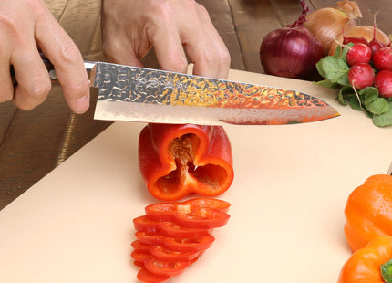 Yoshihiro VG-10 16 Layer Damascus Knife 6PC Set (2 Gyuto, Petty, Sujihiki, Santoku, Nakiri)