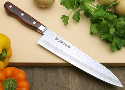 Yoshihiro VG-10 16 Layer Damascus Knife 6PC Set (2 Gyuto, Petty, Sujihiki, Santoku, Nakiri)