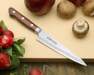Yoshihiro VG-10 16 Layer Hammered Damascus Stainless Steel Petty