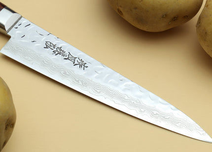 Yoshihiro VG-10 16 Layer Hammered Damascus Stainless Steel Petty